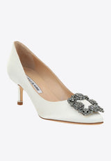 Hangisi 50 Embellished Buckle Satin Pumps