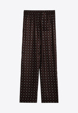 Geometric Print Silk Pants