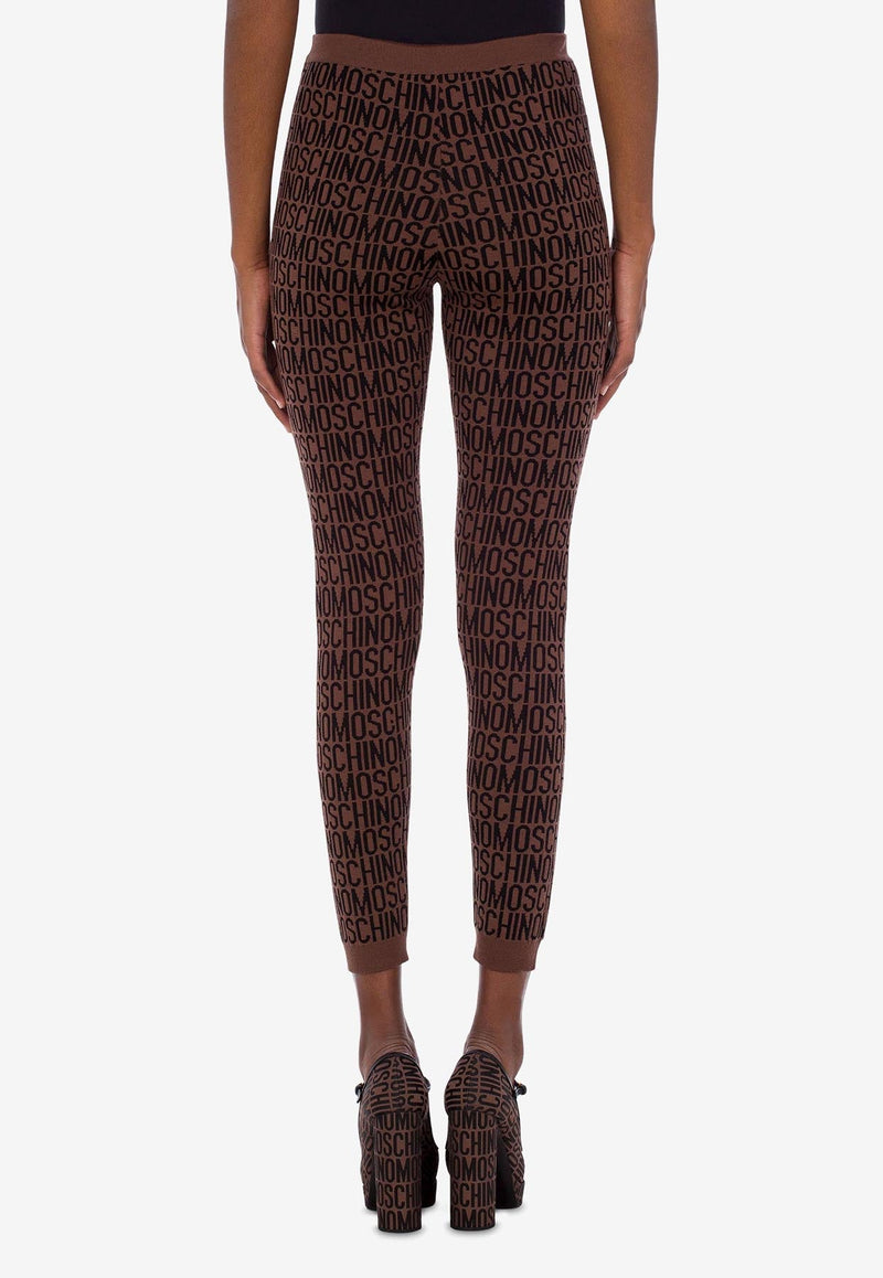 Logo Jacquard High-Waist Leggings