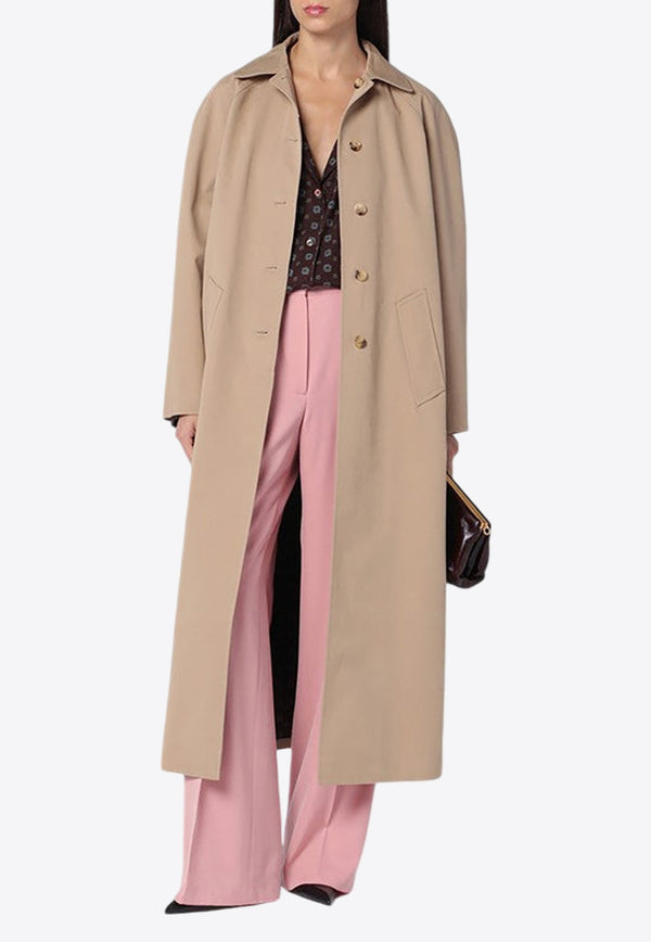 Reversible Gabardine and Satin Trench Coat