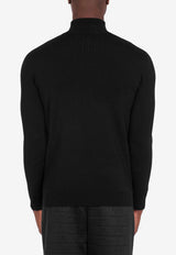 Jacquard Knit Turtleneck Sweater