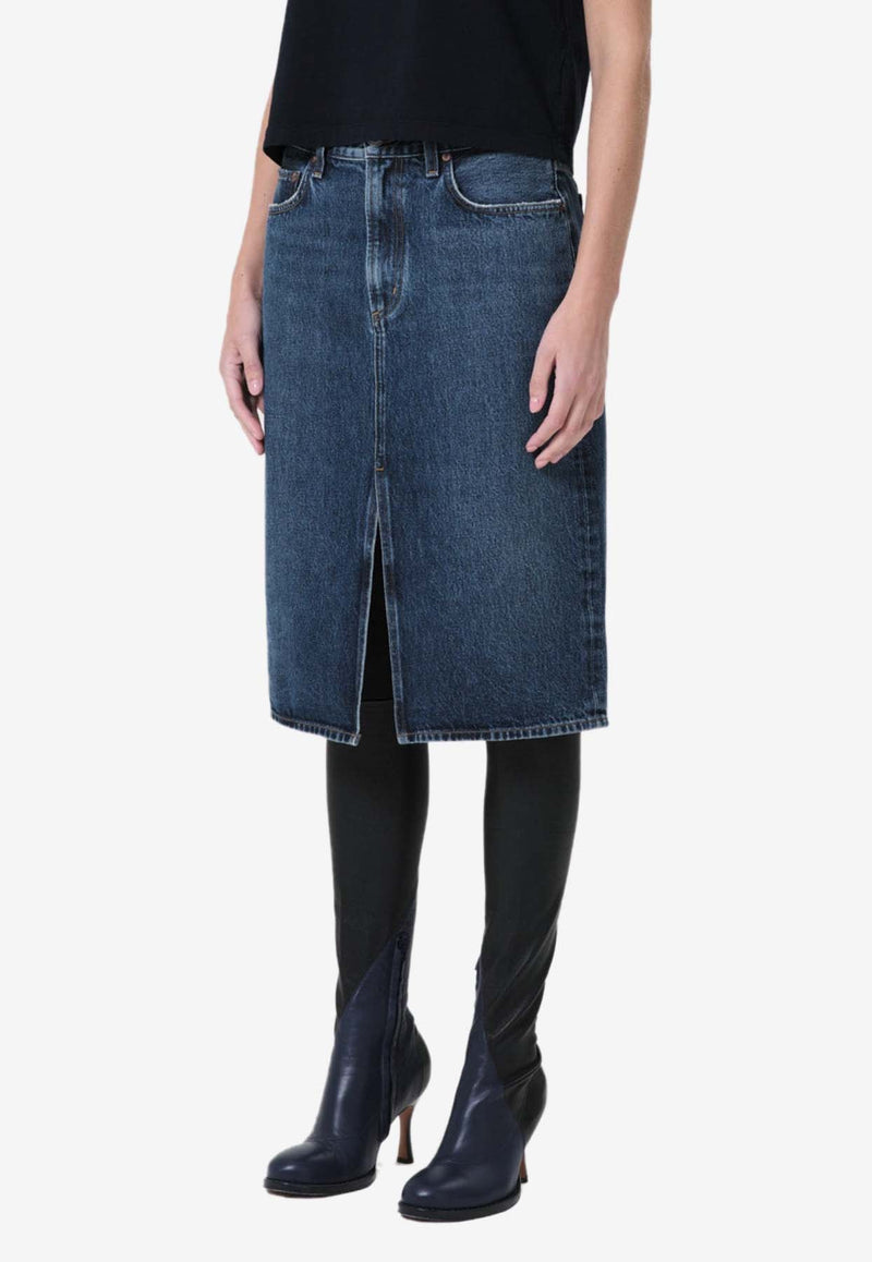 Gaia Denim Pencil Skirt