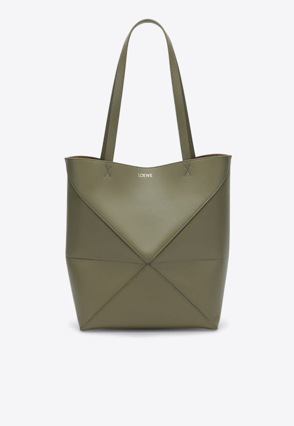 Medium Puzzle Fold Leather Tote Bag