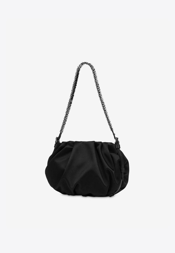 Mini Lettering Satin Shoulder Bag