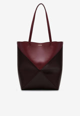 Puzzle Fold Leather Tote Bag