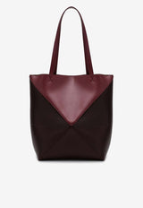 Puzzle Fold Leather Tote Bag