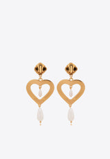 Heart-Shaped Drop Earrings