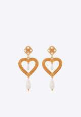 Heart-Shaped Drop Earrings