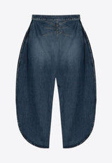 Rounded Washed-Effect Jeans