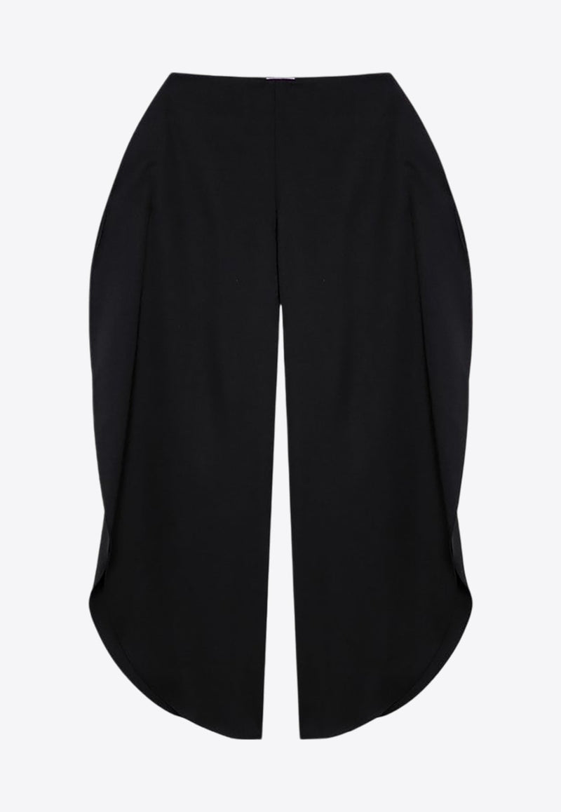 Rounded Petal Wool Pants