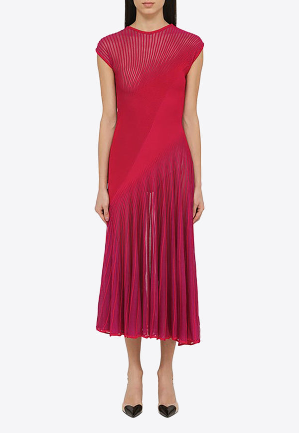 Twisted Silk Blend Midi Dress