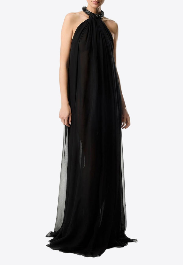 Halterneck Chiffon Gown