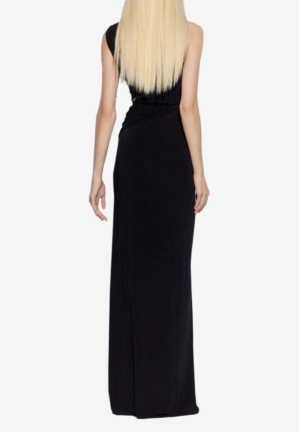 One-Shoulder Ruched Gown