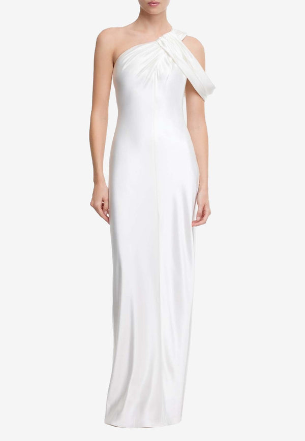 Ashborne One-Shoulder Satin Gown