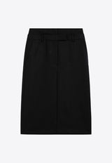 Alceste Tailored Wool Midi Skirt