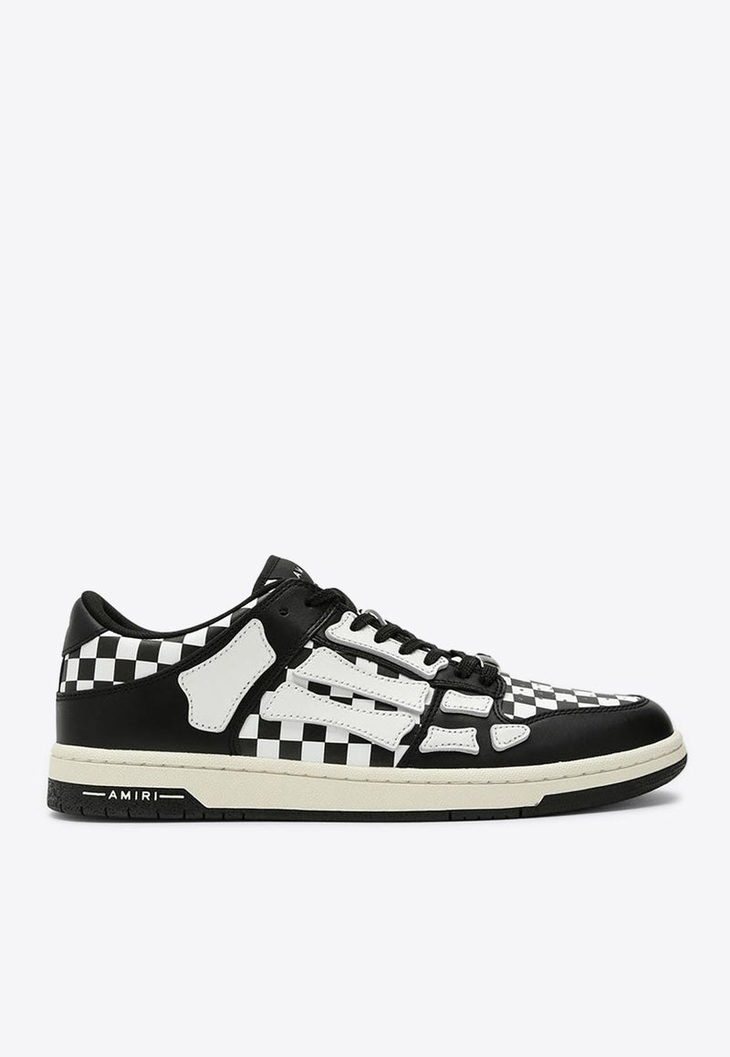 Skel Checkerboard Leather Sneakers