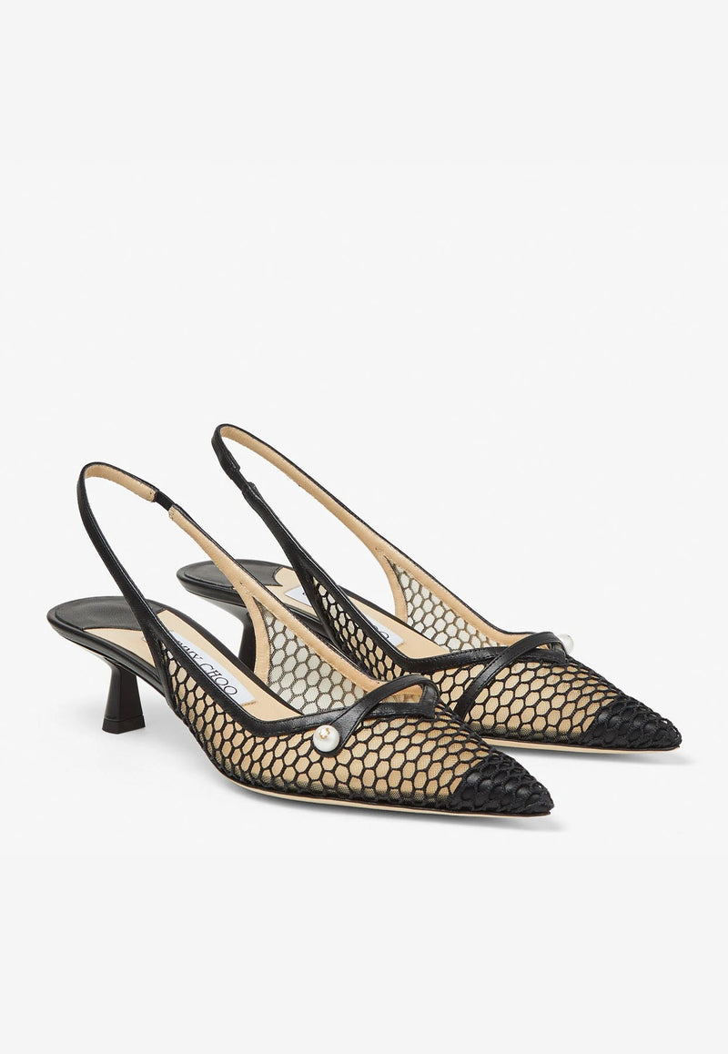 Amita 45 Slingback Pumps in Mesh