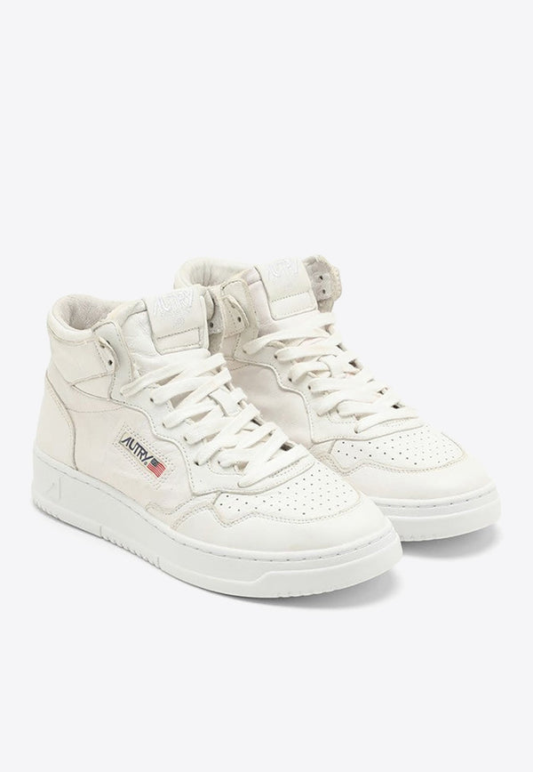 Medalist High-Top Leather Sneakers