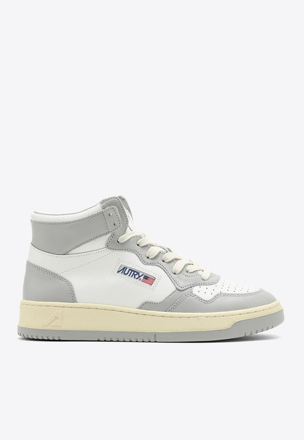 Medalist High-Top Leather Sneakers