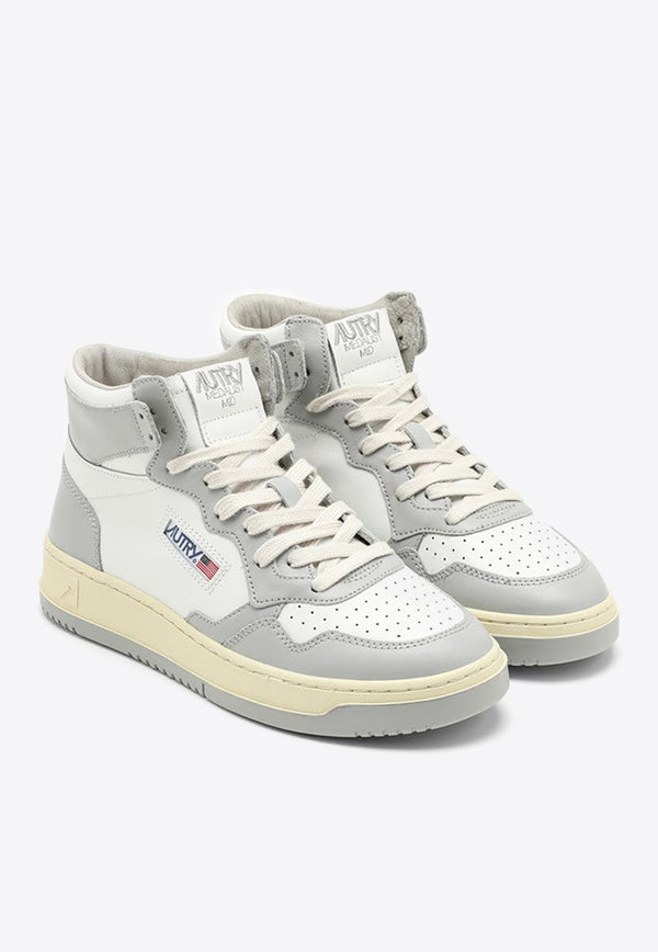 Medalist High-Top Leather Sneakers