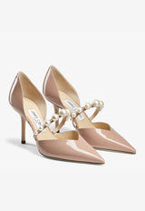 Aurelie 85 Pearl Embellished Pumps in Patent Leather