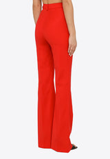 High-Waisted Wool Flared Pants