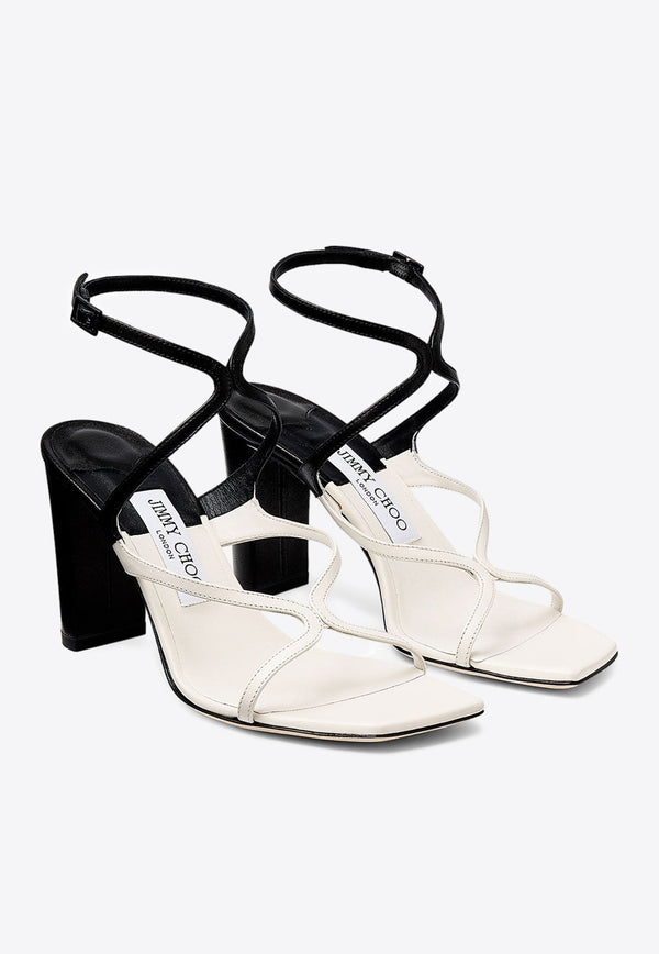 Azie 85 Sandals in Patchwork Nappa Leather