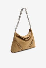 Medium Voyou Suede Shoulder Bag