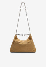 Medium Voyou Suede Shoulder Bag