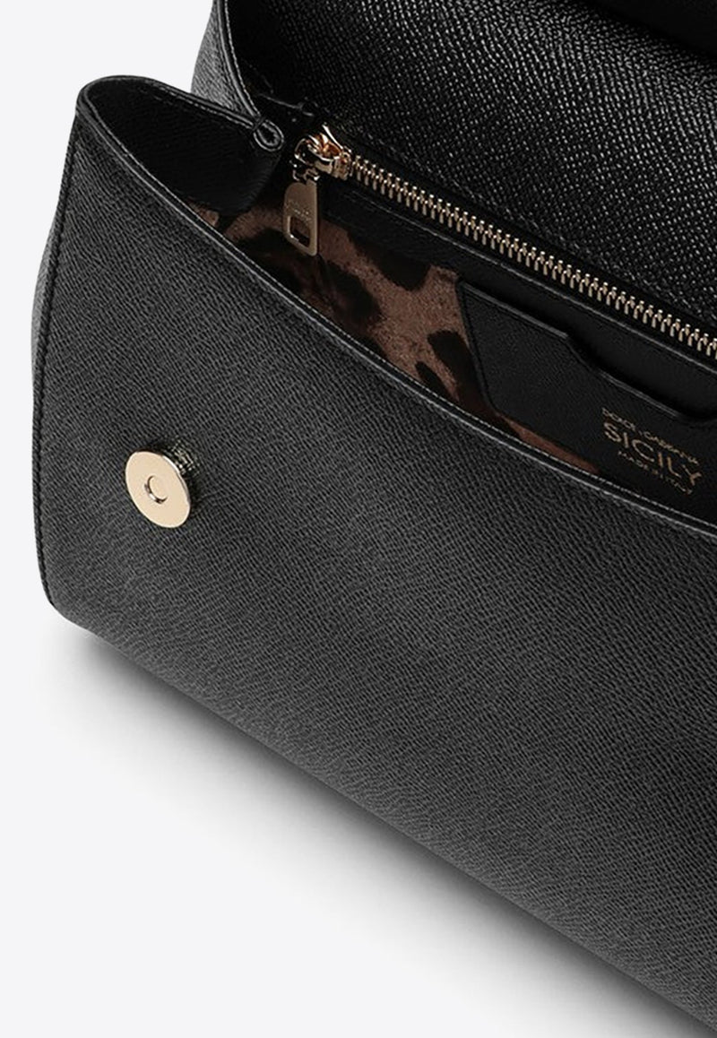 Large Sicily Leather Shoulder Bag