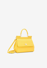 Medium Sicily Top Handle Bag in Dauphine Leather