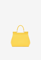 Medium Sicily Top Handle Bag in Dauphine Leather