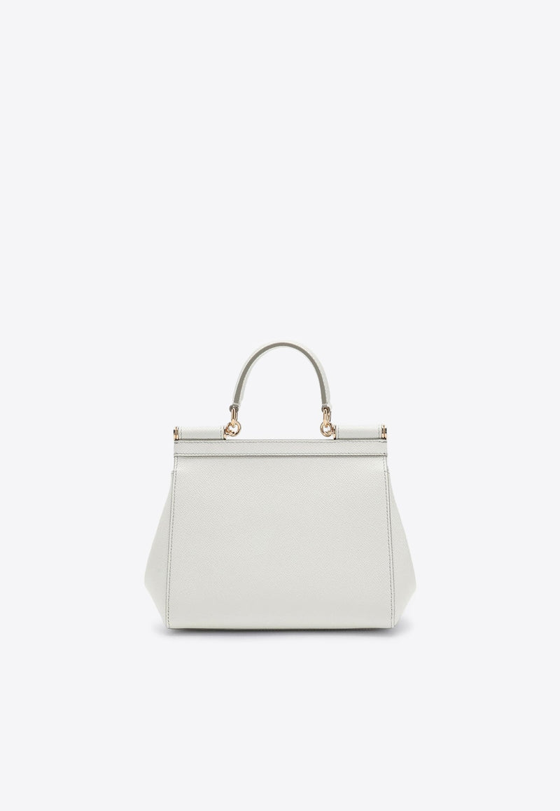 Medium Sicily Leather Top Handle Bag