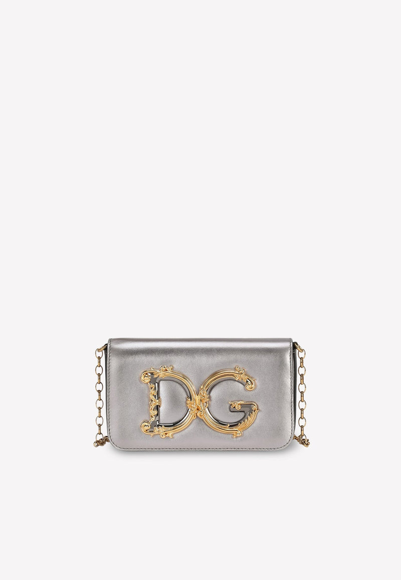 DG Girls Nappa Mordore Leather Chain Clutch