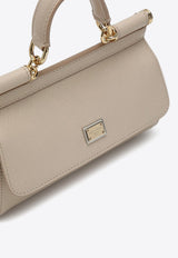 Small Sicily Top Handle Bag in Dauphine Leather