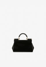 Small Sicily Top Handle Bag in Polished Leather