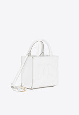 Mini DG Logo Daily Calf Leather Tote Bag