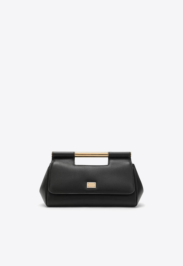 Medium Sicily Leather Clutch Bag