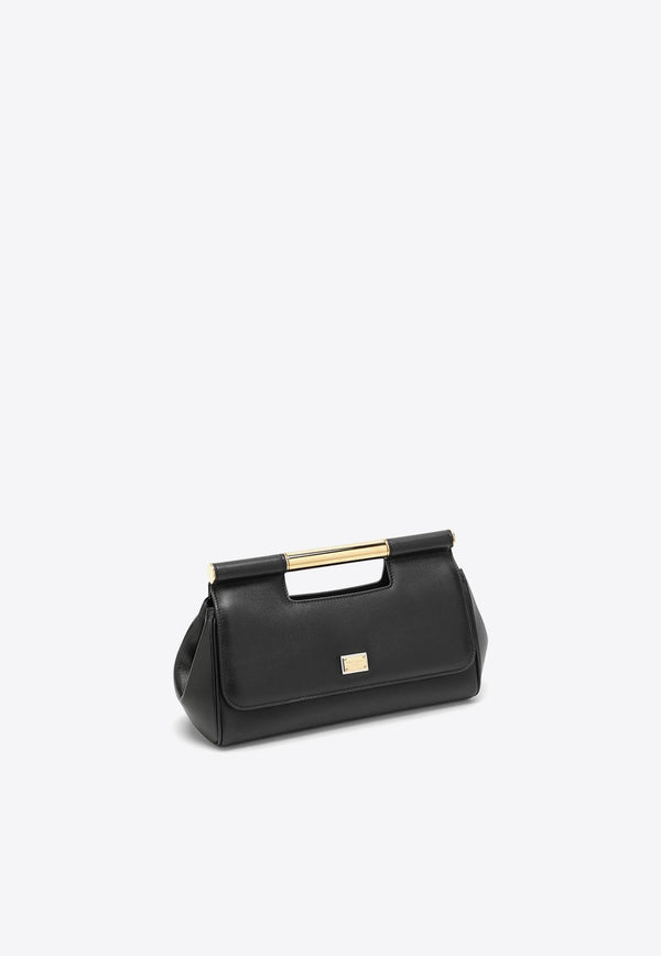 Medium Sicily Leather Clutch Bag