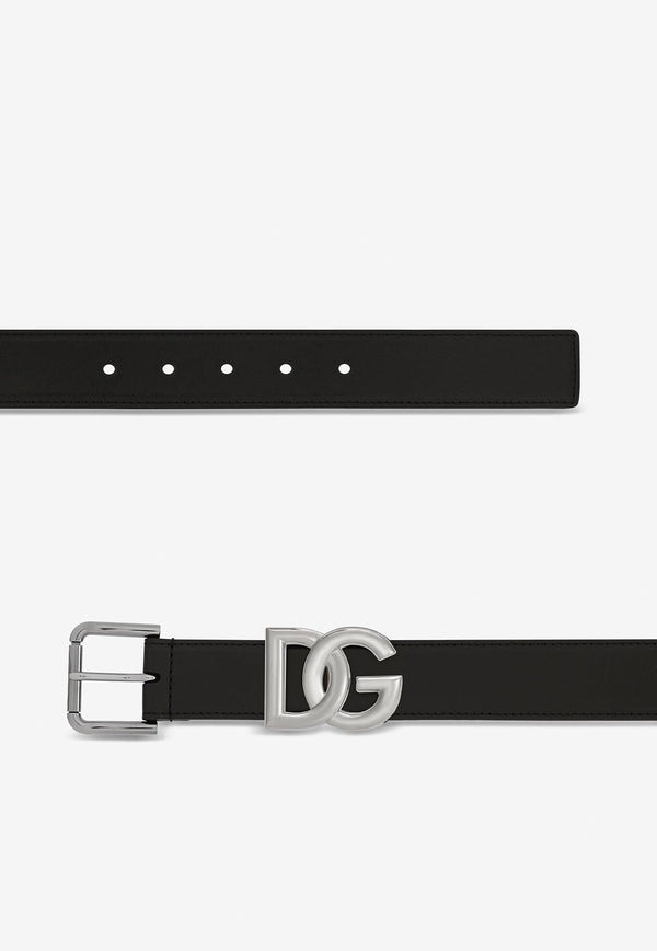 Leather Logo Monogram Belt