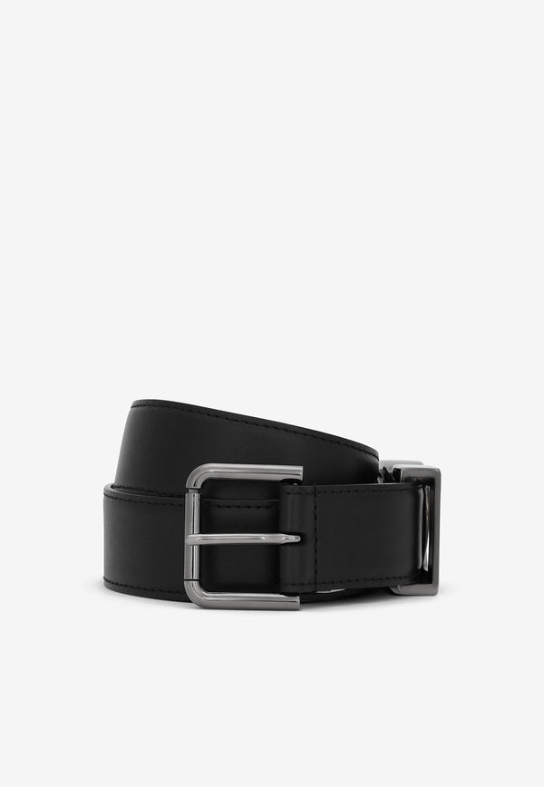 Leather Logo Monogram Belt