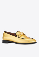 Brandi Logo Metallic Loafers