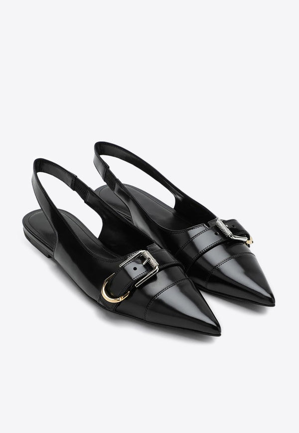 Voyou Calf Leather Slingback Flats