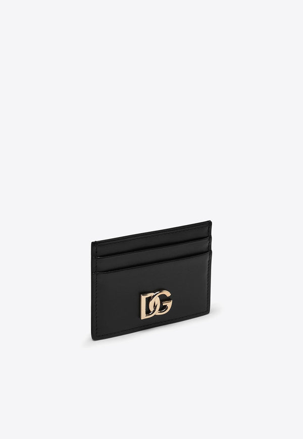 Logo Plaque Leather Cardholder