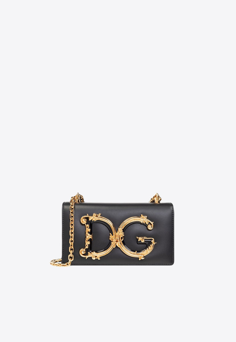 DG Girls Calf Leather Crossbody Bag