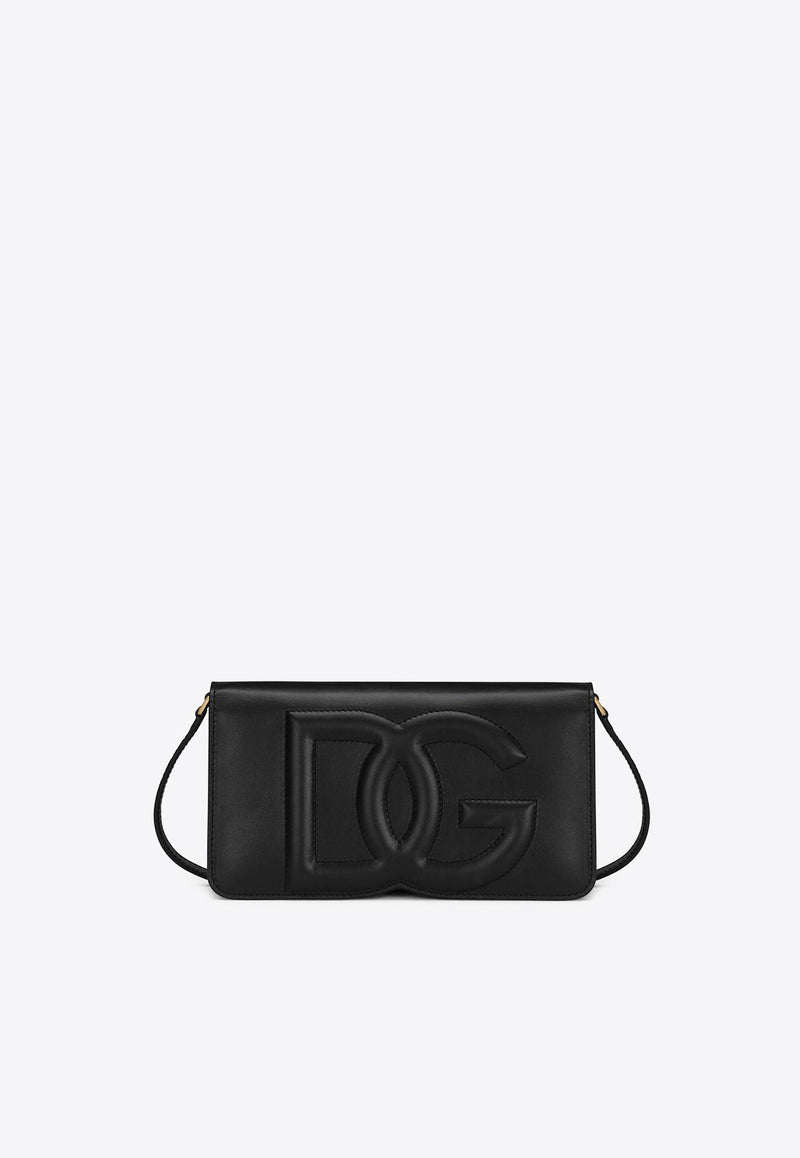 DG Logo Calf Leather Clutch