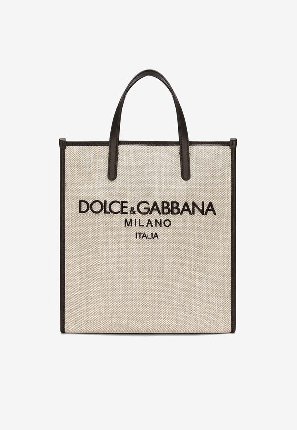 Small Logo Canvas Tote Bag