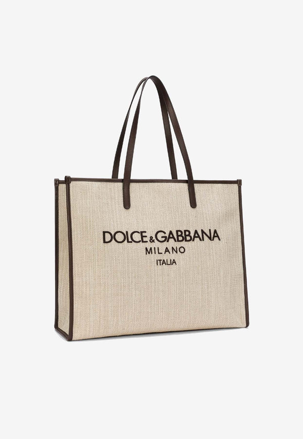 Large Logo Canvas Tote Bag