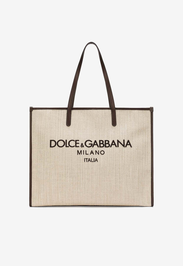 Large Logo Canvas Tote Bag