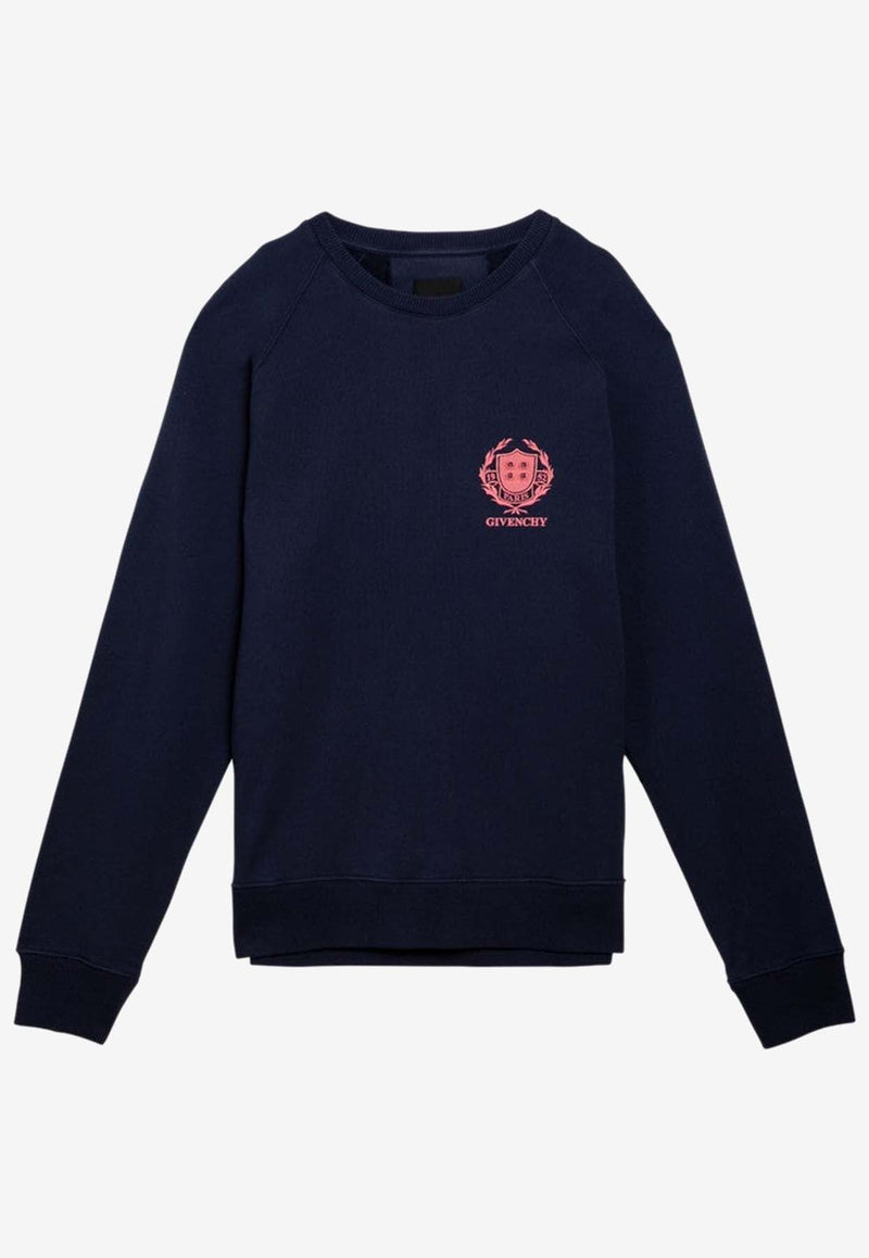 Contrasting Logo Crewneck Sweatshirt